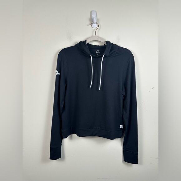 NWT RHOBACK Tempo Performance Pullover Hoodie Fleet Black Size Small Crown Logo - Picture 1 of 8
